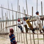 Construction of Bamboo Binding -Resisting River Erosion