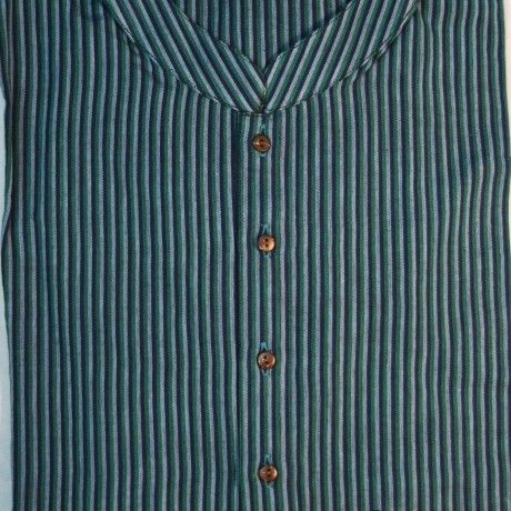 Blue Green stripe Cotton-1595-(38-46) copy